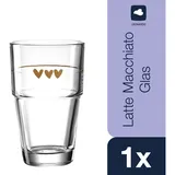 LEONARDO Latte-Macchiato-Becher Solo 250 ml Glas Braun