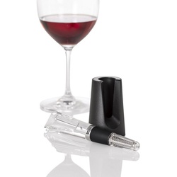 AdHoc Dekantierausgießer für Rotwein Vine, 1-St., Weinbelüfter und Ausgießer schwarz|silberfarben