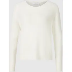 Rundhalspullover, in flauschiger Qualität, Gr. XS, pearl white, , 89546964-XS