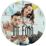 Herz & Heim® Foto-Uhr mit Ihrem Lieblingsbild Bedruckt Ø 18 cm