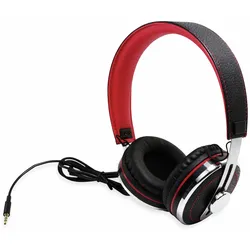 TYPHOON Over-Ear Kopfhörer RockStar TM028, schwarz/rot