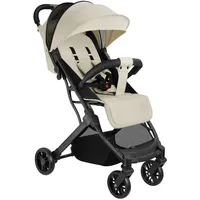 Tectake tectake® Buggy-Kinderwagen, Einhand-Klappmechanismus, mit 5-Punkt-Gurt, Feststellbremse, Schutzbügel, pulverbeschichtetes