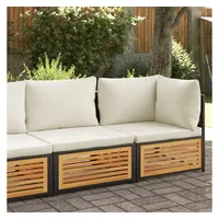 vidaXL Gartensofa mit Kissen 2-Sitzer Massivholz Akazie