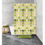 KLEINE WOLKE Duschvorhang Sonny 180 x 200 cm grün