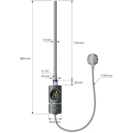 luxebath Designheizkörper 300 x 1400 mm 900 W weiß