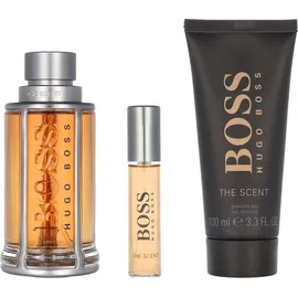 HUGO BOSS Boss The Scent Eau de Toilette 100 ml + Duschgel 100 ml + Eau de Toilette 10 ml Geschenkset 2