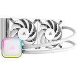 Corsair H100i RGB Elite - 240mm AIO - AF120 Elite PWM Lüfter - Intel® LGA 1700, 1200, 2066, AMD® AM5 & AM4 Sockel - Weiß