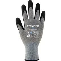 tecwerk Handschuhe Flex EN 388 PSA II Grau/Schwarz Gr. 10 12 Paar