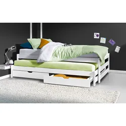 Funktionsbett »"TORGNY " mit 2 Schubladen«, mit zwei Schlafplätzen, weiß, , 634569-0