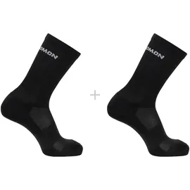 Salomon Evasion Crew Wandersocken 2er Pack Schwarz 39-41