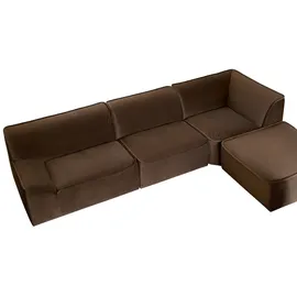 Tikamoon Quinto Ecksofa 3-4 Sitzer braun