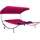 VCM Bindox Doppel-Gartenliege 200 x 180 x 137 cm rot inkl. Sonnendach