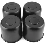 Rhinotuning 4 Stück Radnabenkappen 4,88" Nabendeckel OD 124mm H 113,5mm, Abnehmbare Abdeckung Oben Edelstahl Radnabenabdeckung Geeignet für Tourenwagen Geländewagen Anhänger LKM Rad, Felgendeckel