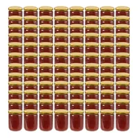 VidaXL Marmeladengläser mit Goldenem Deckel 96 Stk. 230 ml