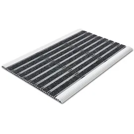 casa pura Elegant Mat 45 x 75 cm Schwarz/Silberfarben