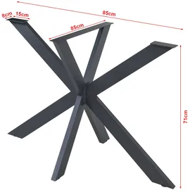 [en.casa] Tischgestell Oberau 85 x 85 x 71 cm