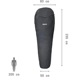 Millet Schlafsack Bivy Bag (Biwaksack - wasserdicht und atmungsaktiv) asphaltgrau