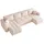 idohome Wohnlandschaft mit Schlaffunktion und Bettkasten, Creme