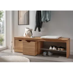 Bank HOME AFFAIRE "Dura", braun (buche), B:160cm H:45cm, FSC-zertifiziertes Massivholz, Sitzbänke, Für die geschmackvolle Optik sorgt das FSC-zertifizierte Massivholz