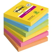 Post-it Haftnotizen 76 x 76 mm Blau, Grün, Orange,