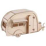 Rayher Holzbausatz Wohnwagen 40-tlg. beige