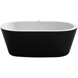 Badewanne MAGGIORE schwarz 170 x 80 cm