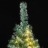 vidaXL Künstlicher Weihnachtsbaum 300 LEDs & Kugeln Beschneit 240 cm - Gold