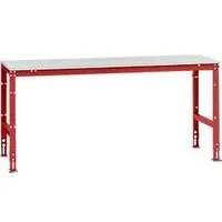 Manuflex Grundtisch UNIVERSAL Standard, Tischplatte Melamin, 2000x800, rubinrot