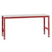 Manuflex Grundtisch UNIVERSAL Standard, Tischplatte Melamin, 2000x800, rubinrot