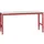 Manuflex Grundtisch UNIVERSAL Standard, Tischplatte Melamin, 2000x800, rubinrot