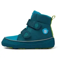 Affenzahn Winterstiefel Vegan Comfy warm gefüttert, wasserdicht vegan mit Kletterverschlüssen, Größe 21-32 Hai - Blau 26 EU