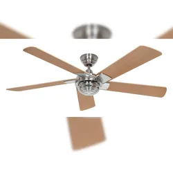 Casafan Deckenventilator Rotary Chrom Buche mit Fernbedienung 132