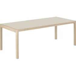 Workshop Tisch 200 x 92 cm grau Linoleum