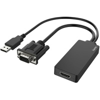 Hama Video-Adapter VGA+USB-Stecker - HDMI-Buchse, Adapter,