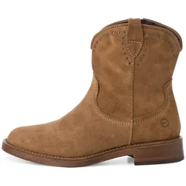 TAMARIS Damen Stiefelette Leder bequem; CAMEL, EU