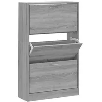 VidaXL Schuhschrank Grau Sonoma 63x24x103 cm Holzwerkstoff