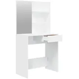 vidaXL Schminktisch mit Spiegel Weiß 74,5x40x141 cm