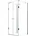 Glaszentrum Hagen Ares U-Duschkabine mit Drehtür rechts 80 x 195 cm  Ares U-Duschkabine Silber/Transparent
