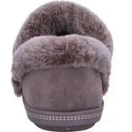 SKECHERS Cozy Campfire - FRESH Toast Damen-Slipper, Dark Taupe, 8