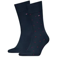 Tommy Hilfiger 2P Men Dot Socks Dunkelblau Gr 43/46 Herren