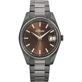S.Oliver Herrenuhr Edelstahl grau Herren