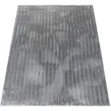 KADIMA DESIGN Hochflor Teppich 80 x 150 cm Grau