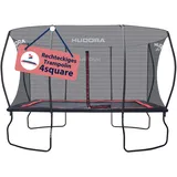 Hudora 4square Trampolin 244 x 366 cm inkl. Sicherheitsnetz schwarz