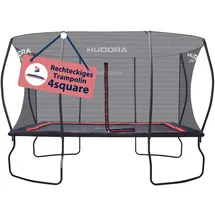 Hudora 4square Trampolin 244 x 366 cm inkl. Sicherheitsnetz schwarz