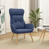 vidaXL Relaxsessel Blau Stoff