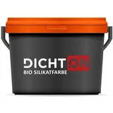 DICHTON Wandfarbe D.45W, Bio Silikatfarbe weiß, Innensilikatfarbe Wandfarbe Mineralfarbe