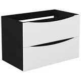 duschspa Waschtisch Unterschrank Waschtischunterschrank Waschbeckenunterschrank Badschrank, 50-120cm Hängeschrank, Matt / Hochglanz schwarz 79 cm x 52 cm x 46.3 cm