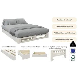 OTTO home Home Affaire "ALASCO " Mit Schublade«, zertifiziertes Massivholz, erweiterbar zum Doppel- oder Familienbett weiss, , 96643020-0 Aus massiver Kiefer