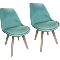 Hti-Living Esszimmerstuhl Samt 2er Set Atlanta Türkis