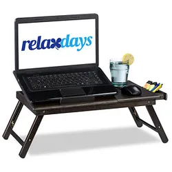 relaxdays Notebook-Betttablett braun